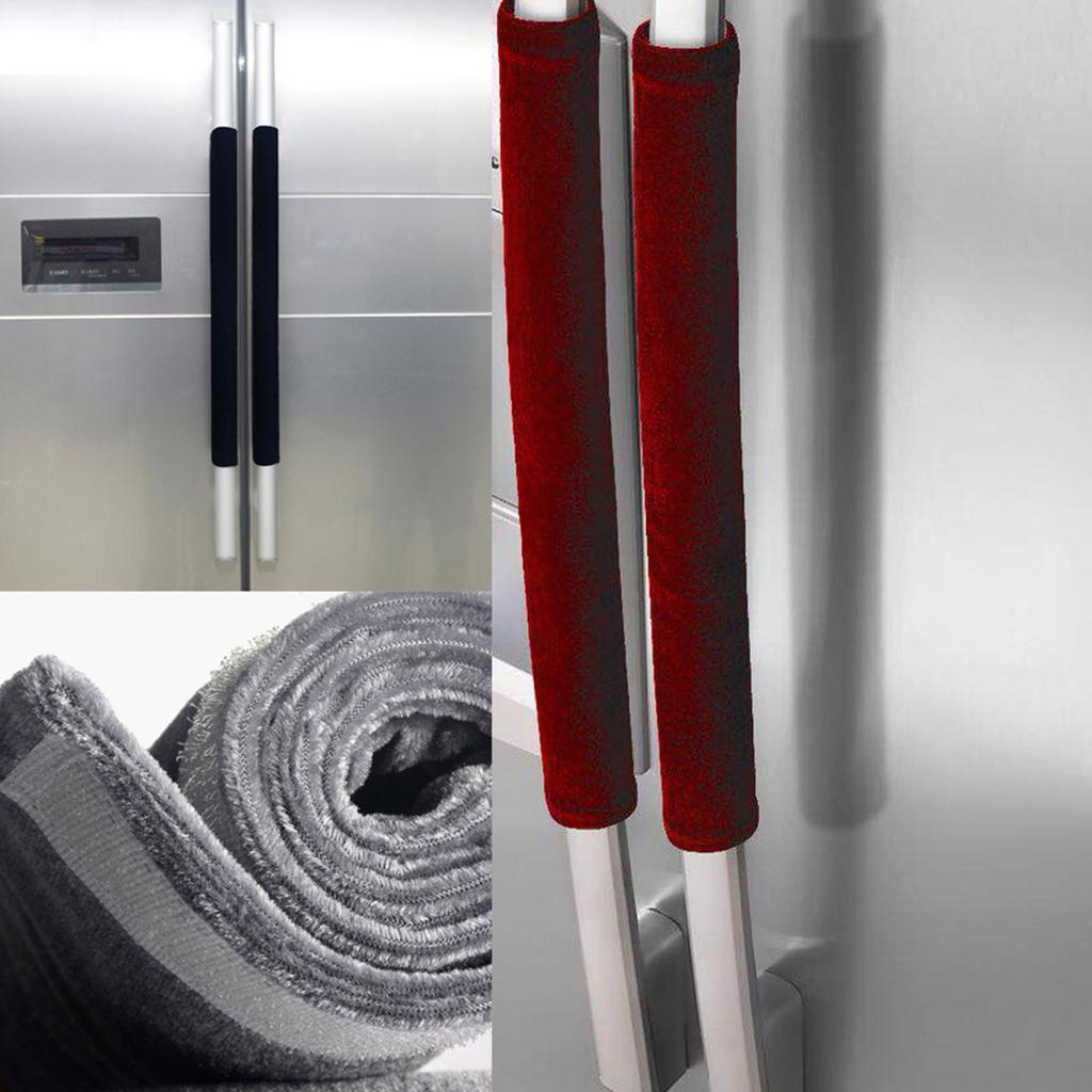 Cloth Handle Cover Door Knob Cover Flannel Refrigerator Handle Gloves Home Tool Accessories Double-door Fridge Door Handle Cover