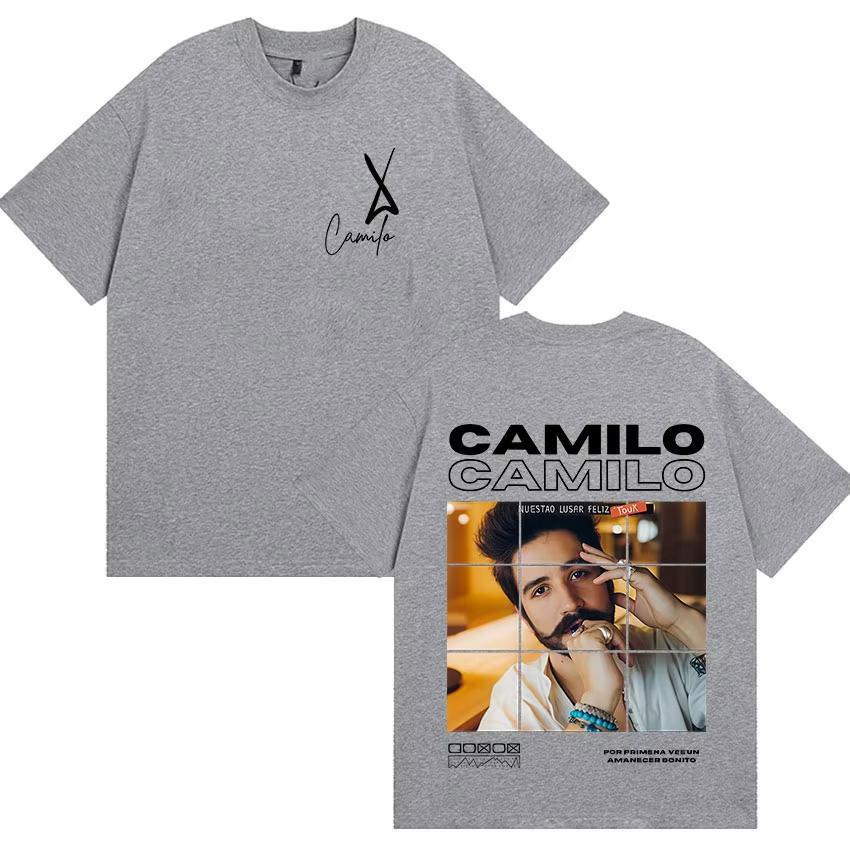 Rapper Camilo Tour Album Graphic Cover TShirt Men Clothing Pop Music Cotton TShirts ONeck Short Sleeve Top Summer Streetwear