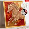 Majestic Horse Pearl Kit 5D DIY Round Rhinestone Art Craft for Adults Home Wall Decoration Beginner Friendly Frameless