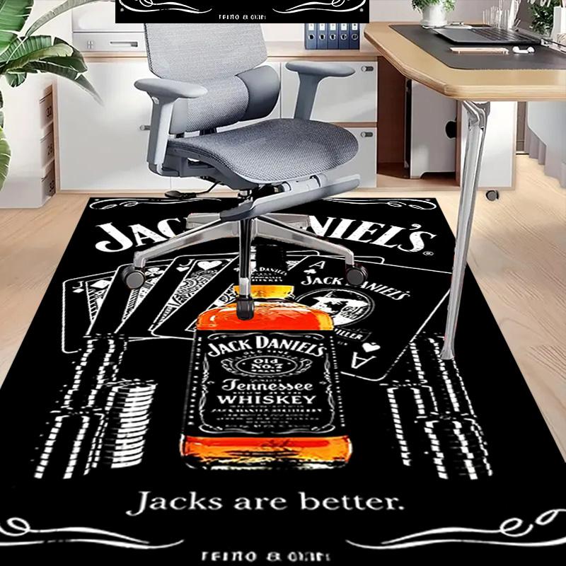 Jack Daniel'S Poker Night Carpet For Playroom Bedroom Living Room Sofa Home Decorkids Game Area Rug Nonslip Floor Mat