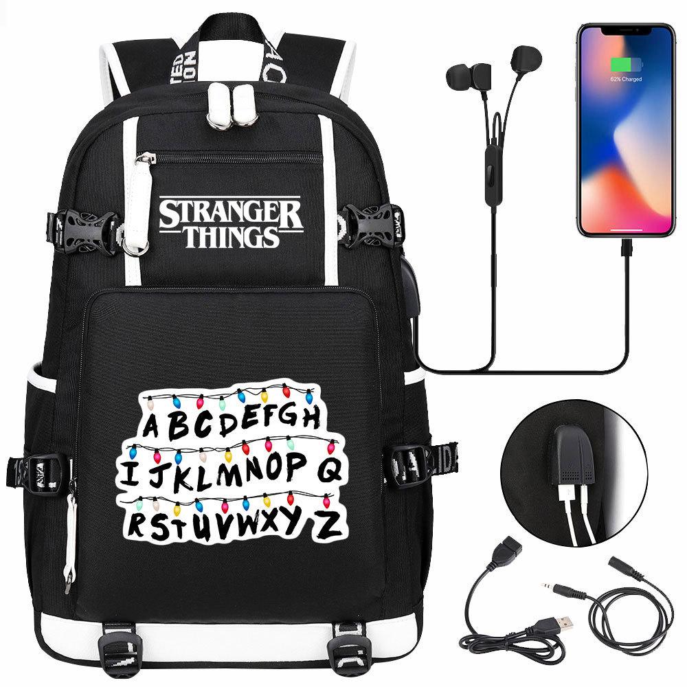 Stranger Things Men s and women s leisure travel backpacks KTB 48CMX30CMX15CM