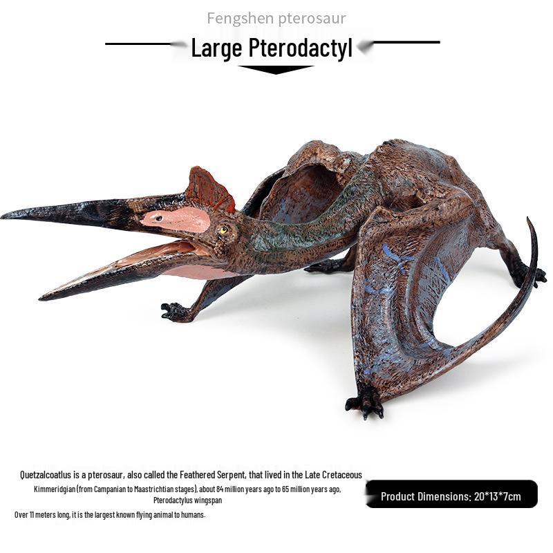Jurassic Dinosaur Model Set: Double-Crowned Dragon, Pterodactyl, Triceratops, Styracosaurus, T-Rex