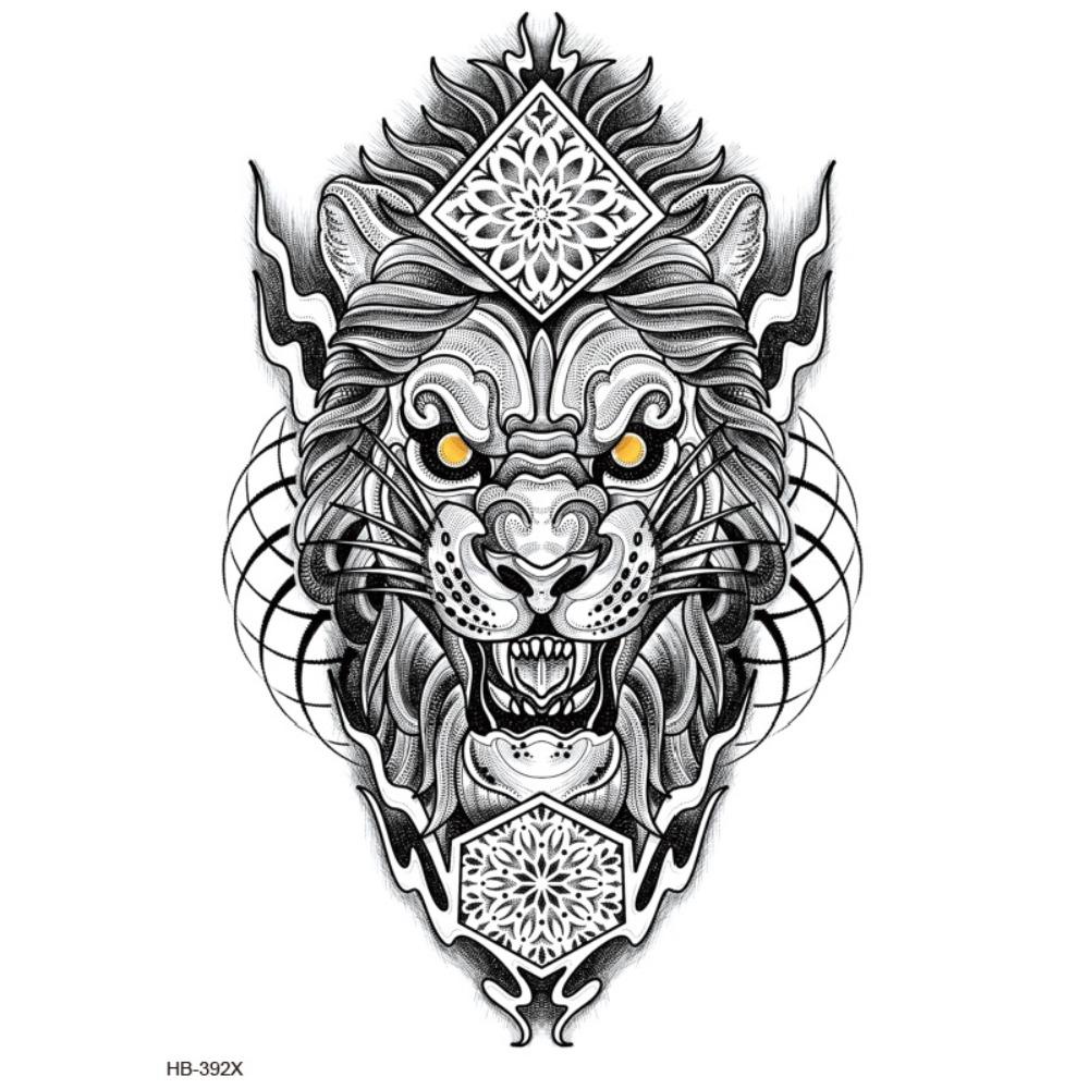 Water Transfer Decals Tiger Lion Wolf Tattoo Stickers Animal Body Art Tattoo  Finger Hand Legs