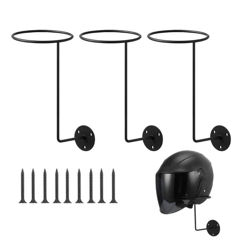 Industrial Styles Iron Wall Hangers For Helmets Caps And Sports Equipment Organization