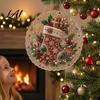 Handgefertigte Festliche Ornamente Materialien Weihnachten Kunstperlen Malerei Sonnenfänger-Set Niedlicher Weihnachtsmann Schneemann Baum 3D Perlen DIY Kunst-Set Ornament Feiertag