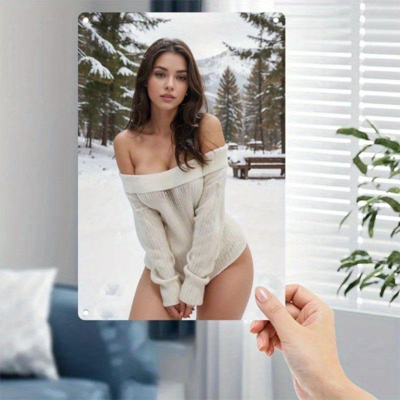 Pin-Up Girl Blechschilder, Garage Werkstatt Metalldekor 20x30cm