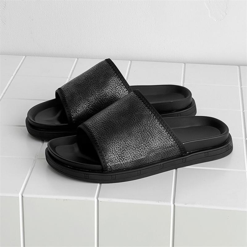 Genuine Leather Sandals Men Classic Summer Soft Bottom Slippers Soft Slippers Outdoor Lightweight Flat Designer Shoes
