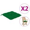 Day and Night - Day and Night Garden Chair Cushions 2 Pcs Green Oxford Fabric 40x40x7 Cm