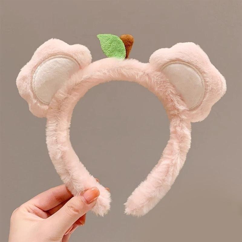 Comfortable Plush Hair Band Stylish Lovely Hair Hoop For Skin Care Bathing Nonslip Design Gentle On Skin