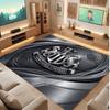 Tappeto in Velluto di Cristallo con Stampa di Calcio del Newcastle United, Comodo Assorbente d'Acqua Antiscivolo Tappeto per Pavimento Interno
