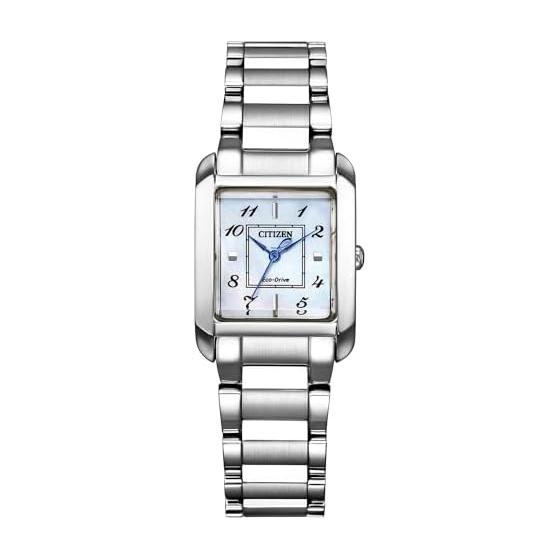 [CITIZEN] Часы CITIZEN L EW5600-87D (Женские/Фотовольтаический Эко Привод/Белый Жемчуг) Коллекция SQUARE Серебристо-синий Синий