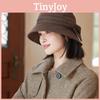 Polyester Hat For Women With Solid Color And Bow Decor For Casual Winter Wear