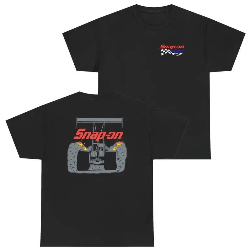 Vintage Snap On Racing Graphic Unisex 2 Sided T-Shirt, Women Men Lady Crewneck C XS