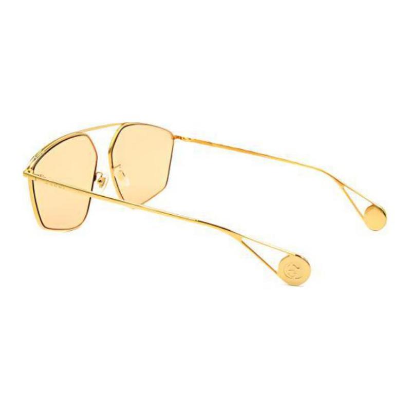 Gucci Luxury Double G Sunglasses Women's Orange Round