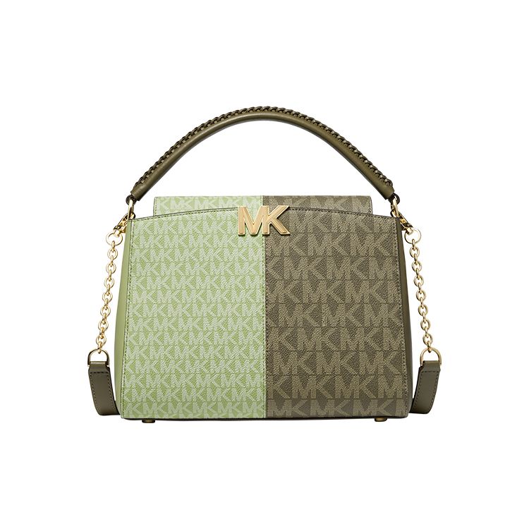 

Michael Kors Karlie Classic Monogram Metal Logo Chain Design Leather Shoulder Crossbody Handbag Medium Women Handbag 30S2GCDS2I-399 Basic Set (Bag+Dust Bag)