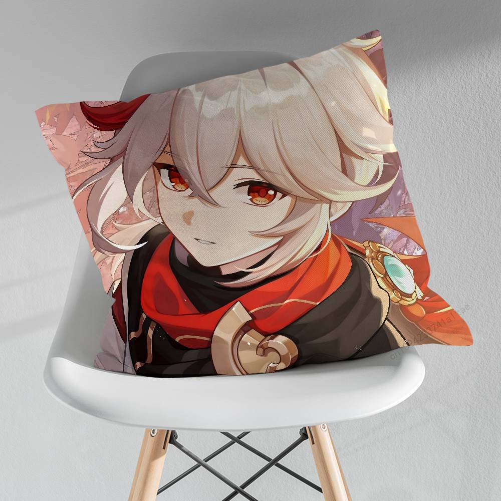 KKaedehara KKazuha Pillowcase for Sofa Room Office Decor Printing Merchandise AllMatch Cushion Cover