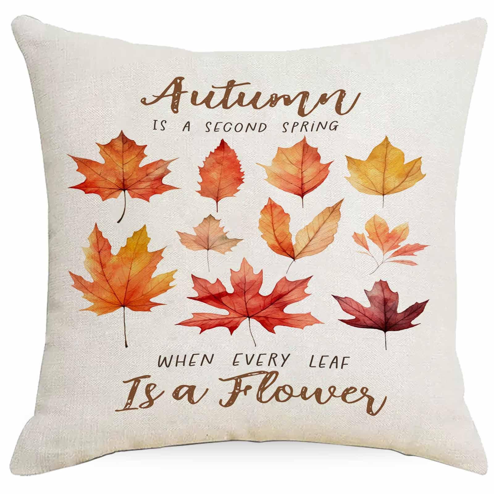 

New Thanksgiving Autumn Maple Leaf Pillow Case Living Room Pillow Bedroom Cushion Autumn Home Ornament Sofa Premium 45 * 45Cm