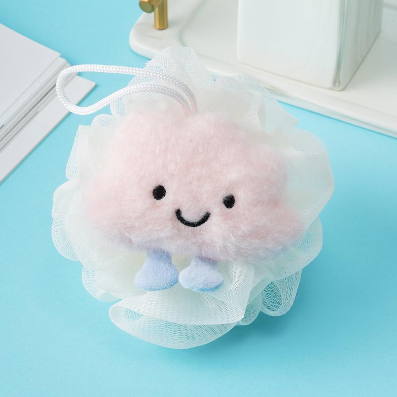 Creative Fruit Bath Flower: Cartoon Bath Ball & Foaming Net Scrubber