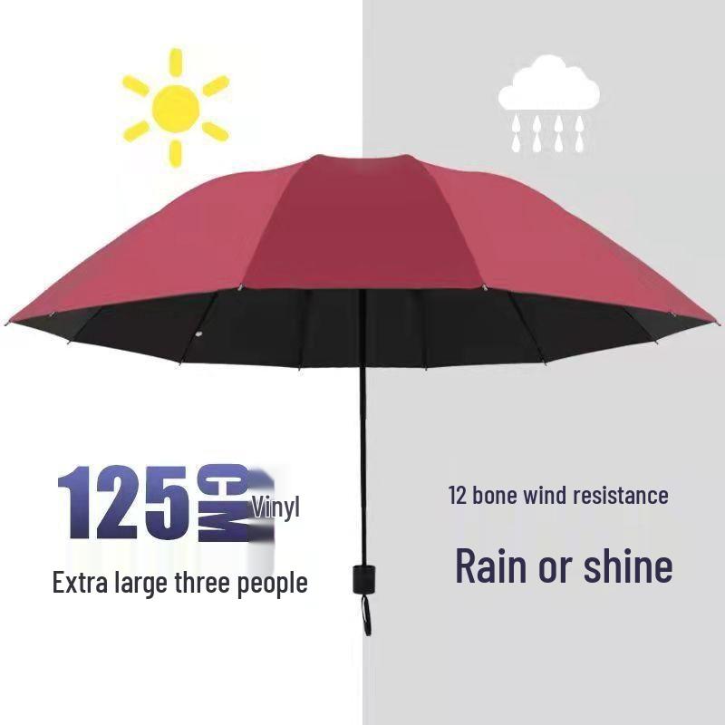 24-Rib Automatic Folding Umbrella: High-End, Large, UV Protection for All Weather