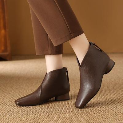 Französische Britische Martin Boots Herbst und Winter Neu Rutschfeste Dicke Ferse Weiche Sohle Bequeme Kurze Stiefel
