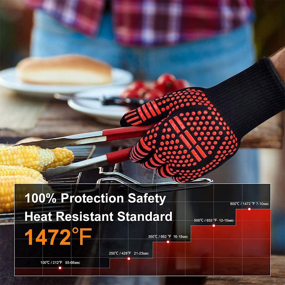 Tools Fireplaces High Temperature Resistance Heat Insulation BBQ Gloves Oven Mitts Fire Heat Glove