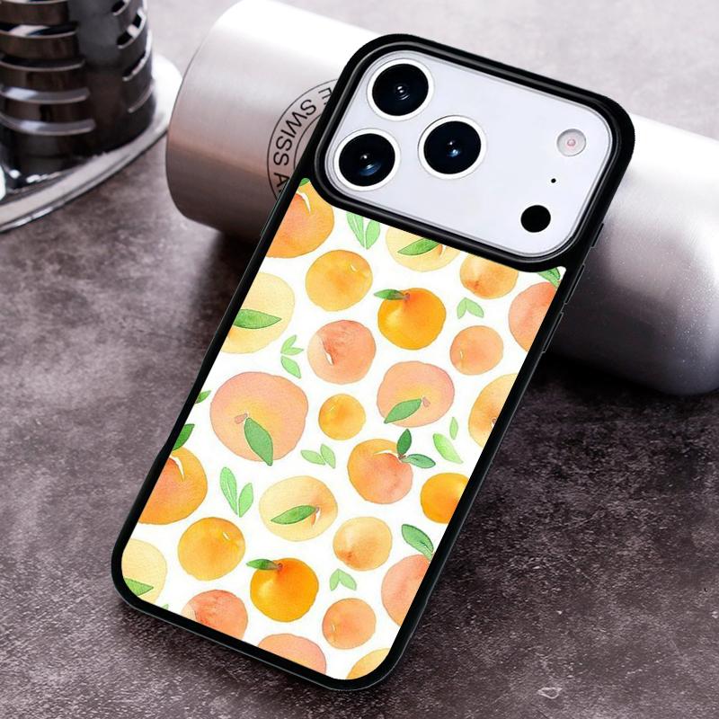Pink Peaches Aesthetic Phone Case for iPhone 17 16 15 Pro Max Air 14 13 12 11 Plus Shockproof Capa Cover