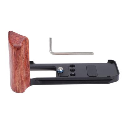 Camera L Bracket for X M5 Aluminum Alloy L Shape Quick Release Plate with Wood Grip 14 Inch