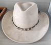 Western Suede Upturned Edge Western Cowboy Hat Men's and Women's Outdoor Travel Hat Rolled Brim Ethnic Style Top Hat Felt Hat