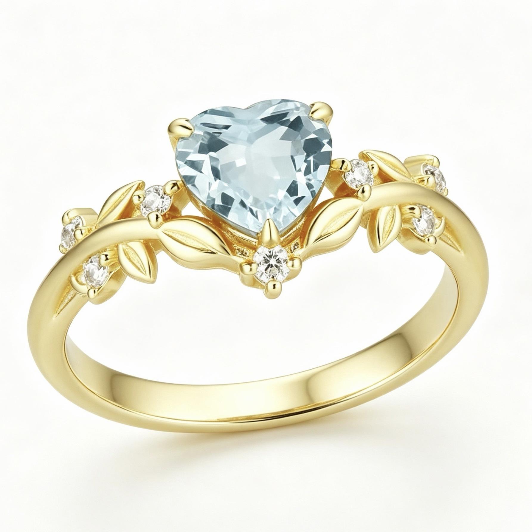 Trendy Creative Rings with Blue Cubic Zirconia Charming Exquisite Romantic Accessories for Wedding Sweet Women Jewelry #6