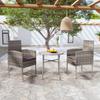 Day and Night - Day and Night 3-piece Garden Dining Set Anthracite Gray Synthetic Rattan