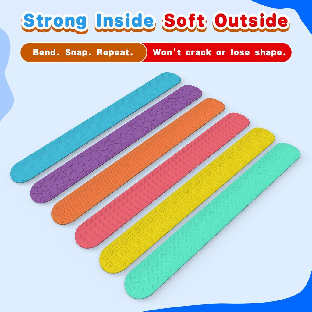 Silicone Sensory Fidget Slap Bracelets for Children's Stress Relief