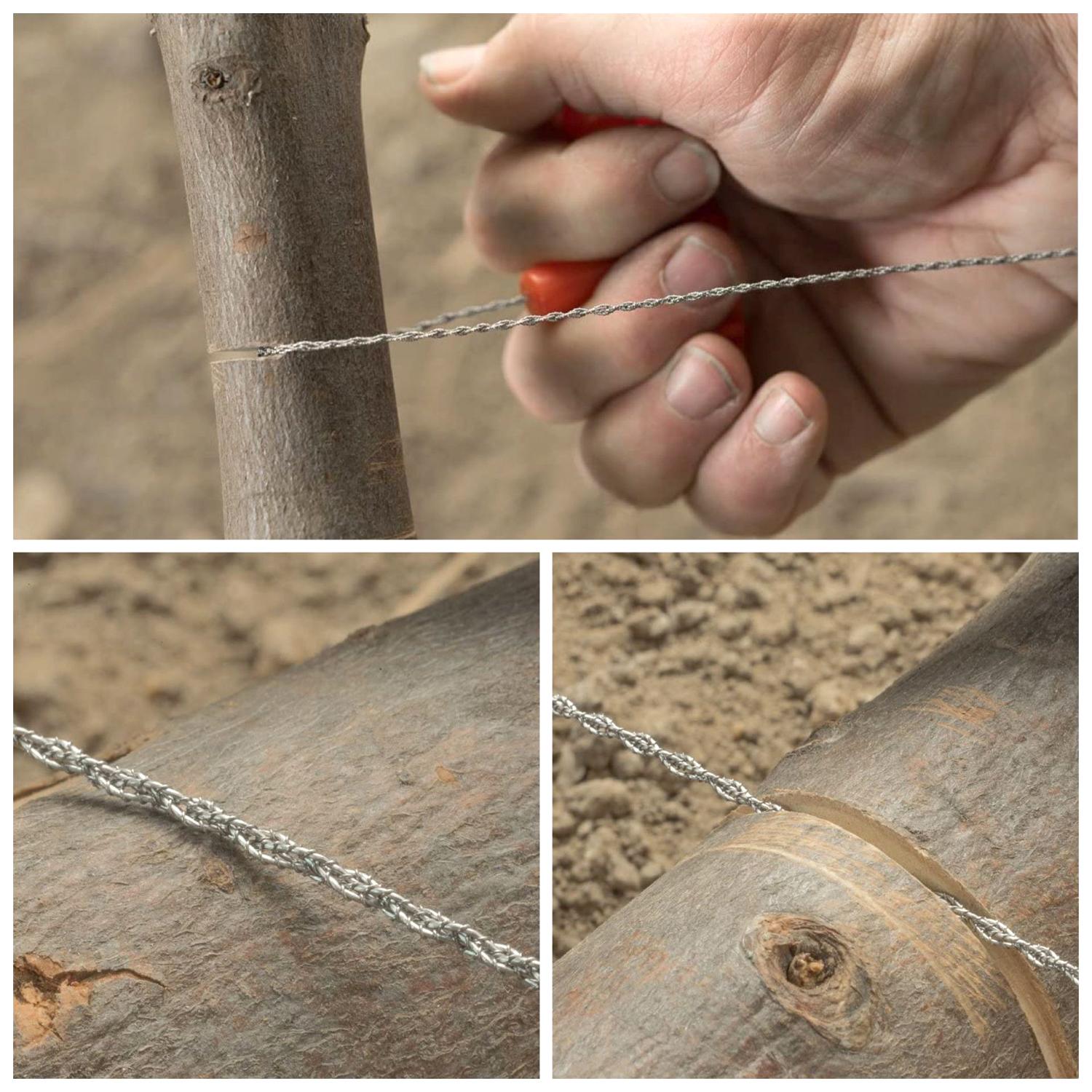 Outdoor Mini Manual Hand Steel Wire Saw Camping Hiking Survival Wire Saw Portable Travel Camping Emergency Gear Black
