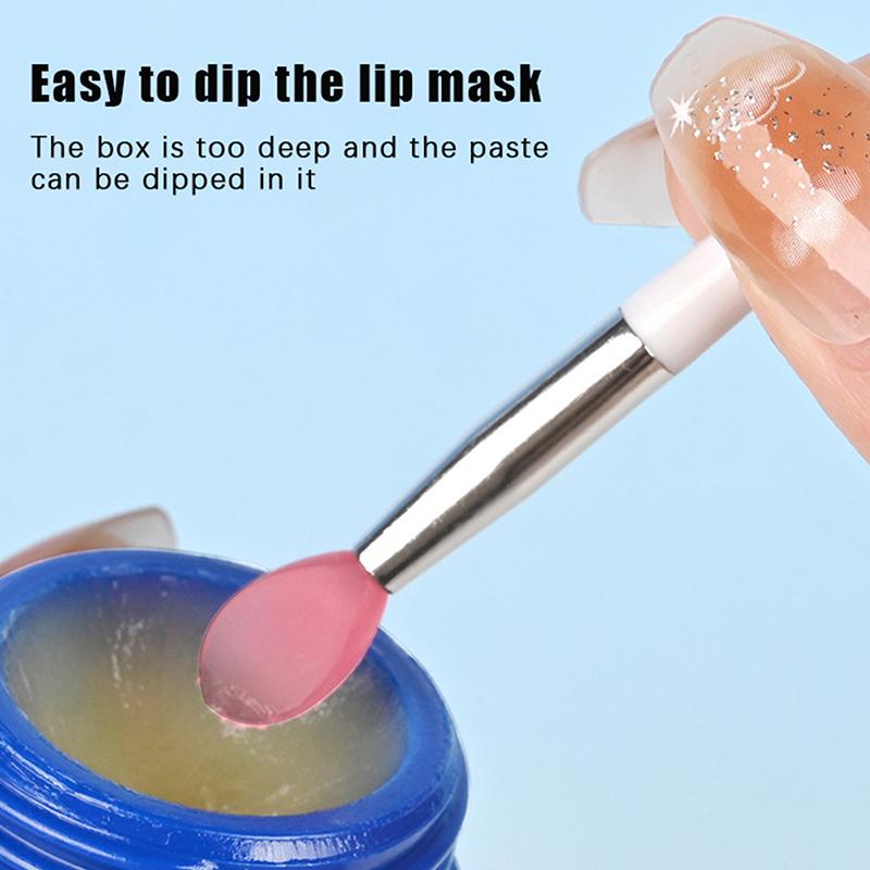5Pcs Mini Silicone Sequins Apply Soft Head Eye Shadow Color Glaze Lip Film Portable Mini Lipstick Brush