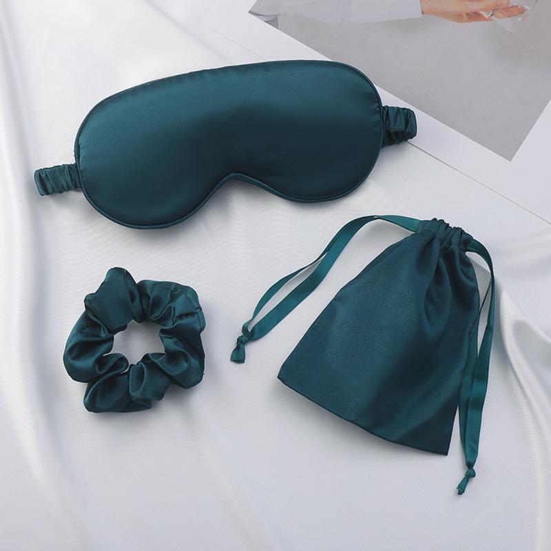 Seidenähnliches Augenmasken-Set: Stirnband, Scrunchies, Tasche - Perfektes Hochzeitsgeschenk & Begleiter für den Schlaf im Freien
