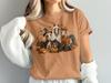Fall Horse Shirt, Halloween Graphic with Costumed Ponies and Pumpkins