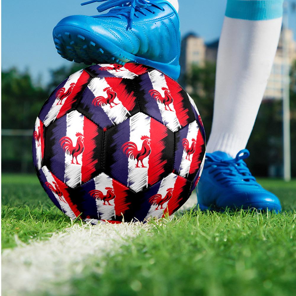 France national football team Theme soccer ball Size 5 Soccer Ball Soft Touch Professional Training Football for Outdoor Sports