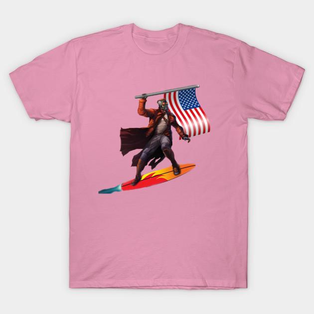 T Shirt Women Star Lord On A Surf Board Harajuku Print Kawaii Tshirt Summer Short Sleeve Female T-Shirt Top Tee