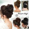 Synthetic Claw In Chignon Curly Messy Bun Hairpiece For Women Scrunchie Fake False Hair Extensions Updo Hair Accessories for Halloween Christmas