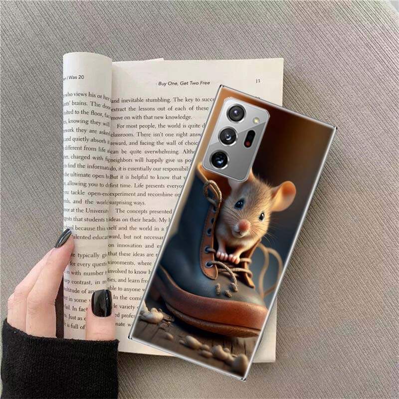 Cute Hamster Phone Case for Samsung A17 A37 A57 A54 A14 A24 A34 A07 A04S A02S A12 A22 A32 A52S A16 A26 A36 A56 A72 Galaxy Note 2