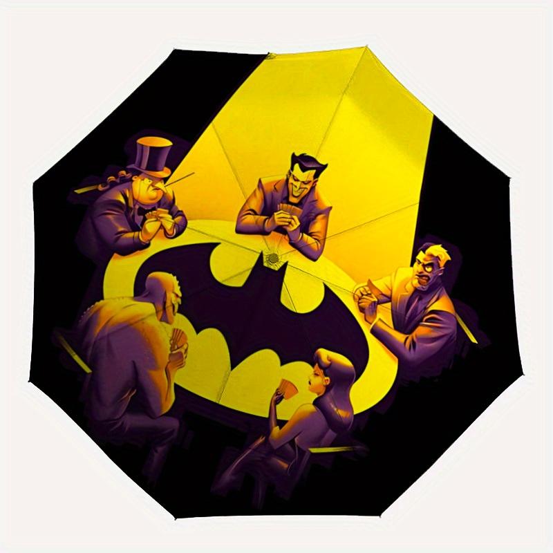 1pc Batman Poker Night Windproof Automatic Umbrella, Portable Folding design, Lightweight for Women/Men235