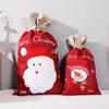 Christmas Burlap Gift Bags: Santa Claus & Snowman Apple Candy Bags