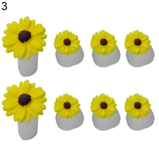 8st Blomma Runt Hjärta Silikon Tå Separatorer Divider Spacers Nail Art Tool
