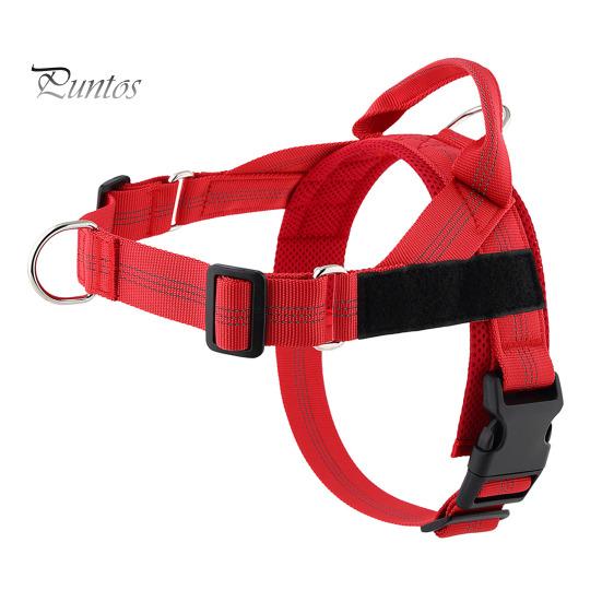 Heavy Duty Nylon Harness for Medium Dogs No Pull Dog Harness, Adjustable Vest with Handle, Breathable Durable Metal D-ring Pet Padded Large Dogs, Safe