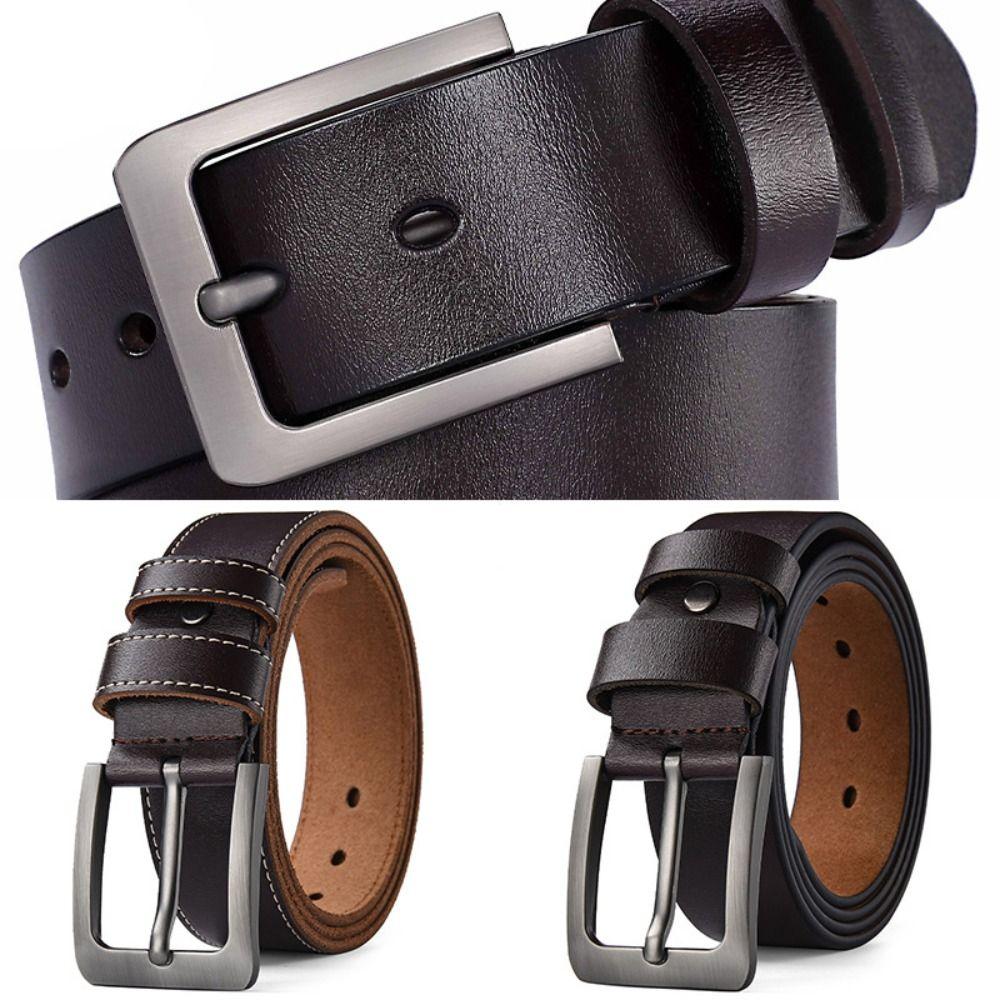 Retro Leather Belt Classic Casual Belts Luxury Waist Belts  Daily Wear