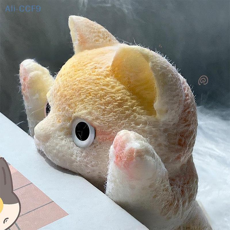 Big Kitty Cat Taba Silicone Fuzzy Super Big Cat Kitten Handmade Squeeze Toy Mochi Toy Hand Relax Stress Release Gift
