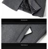 Men's Thickened Wool Trench Coat - Mid-Length, Autumn/Winter Business Style
