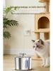 TEMU Smart Stainless Steel Pet Water Fountain - Silent Automatic Cat Water Dispenser