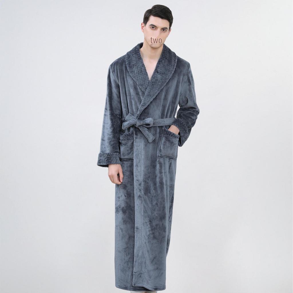 Peignoir de bain en flanelle épaisse de style européen et américain pour l'automne et l'hiver