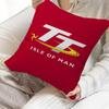 Motorcycle I-Isle Of Man Tt Cushion Cover Inches Farmhouse Decor Home Throw Pillow Covers For Couch Decorations