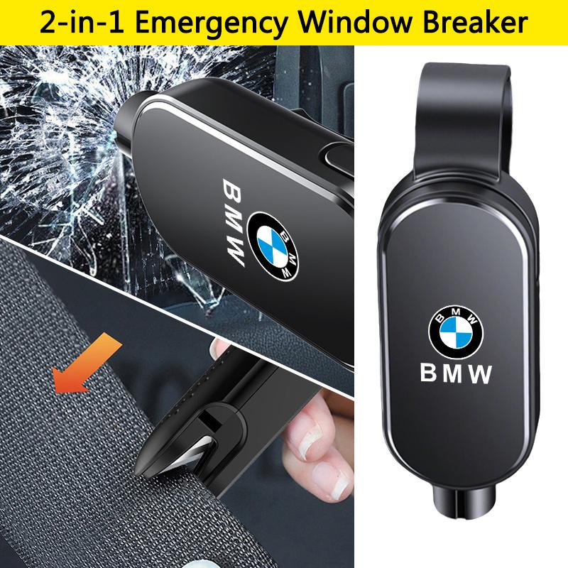 Car Safety Hammer Seat Belt Cutter Escape Tool Glass Breaker for BMW 2 5 6 7 Series F20 G20 G30 X1 X3 X4 X5 X6 F15 G05 Sticker JNZSP1
